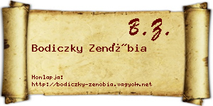 Bodiczky Zenóbia névjegykártya